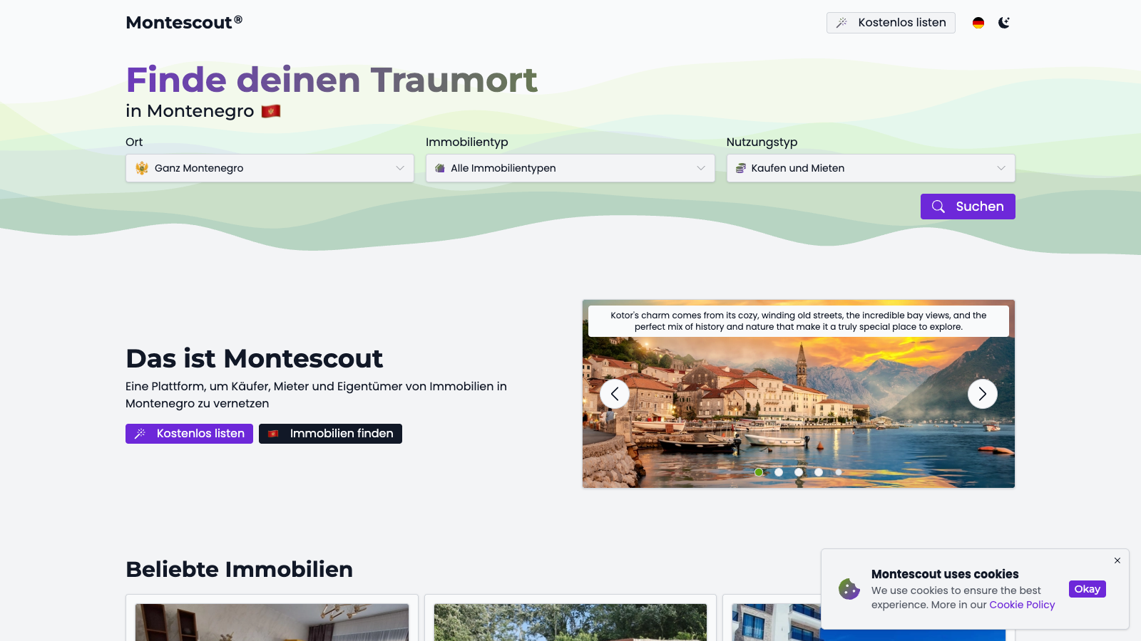 Screenshot of Montescout